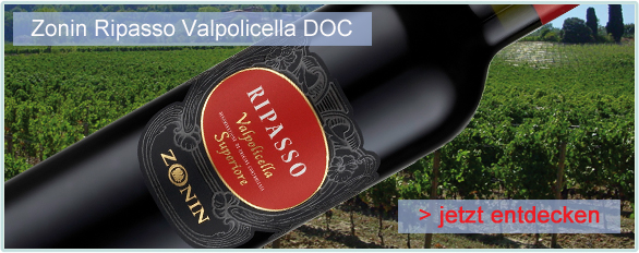 Der Zonin Ripasso Valpolicella DOC wird aus den Rebsorten Corvina, Rondinella und Molinara erzeugt und erfreut sich gro�er Beliebtheit. Er geh�rt zu unseren meistverkauften Rotweinen aus Italien.