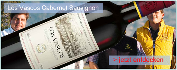 1988 erscheint der erste Los Vascos Cabernet Sauvignon unter der Regie der Domaines Rothschild (Lafite) � ein Wein, der Geschichte schreibt und das internationale
Interesse am Weinland Chile sprunghaft ansteigen l�sst.