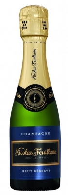 Champagne Nicolas Feuillatte Brut Reserve Kleinflasche 0,2l - Champagne Nicolas Feuillatte wurde 1976 gegr�ndet und z�hlt heute zu den erfolgreichsten Champagnermarken der Welt. Gr�nder und Namensgeber Nicolas Feuillatte, der die Marke repr�sentiert, blickt geme...